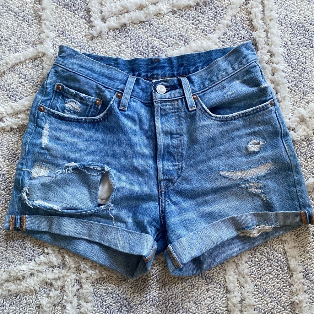 Levi’s 501 High Rise denim shorts